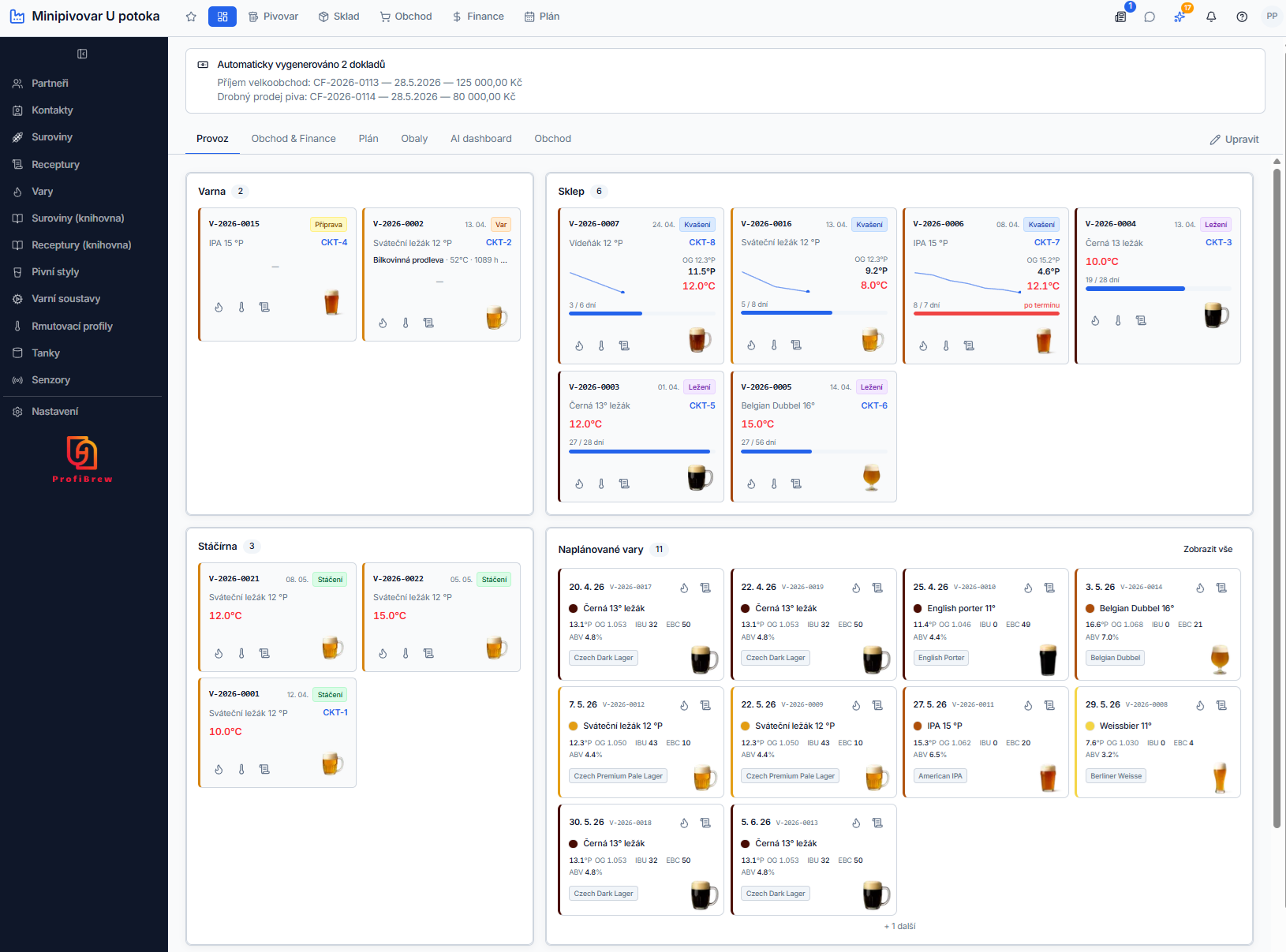 ProfiBrew — kompletní pohled na aplikaci